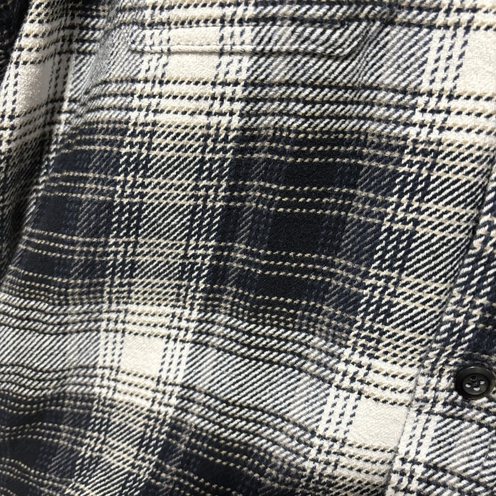 Orvis Blue Tan Plaid Flannel Long Sleeve Button Up Shirt Pockets Mens XXL - Picture 2 of 6